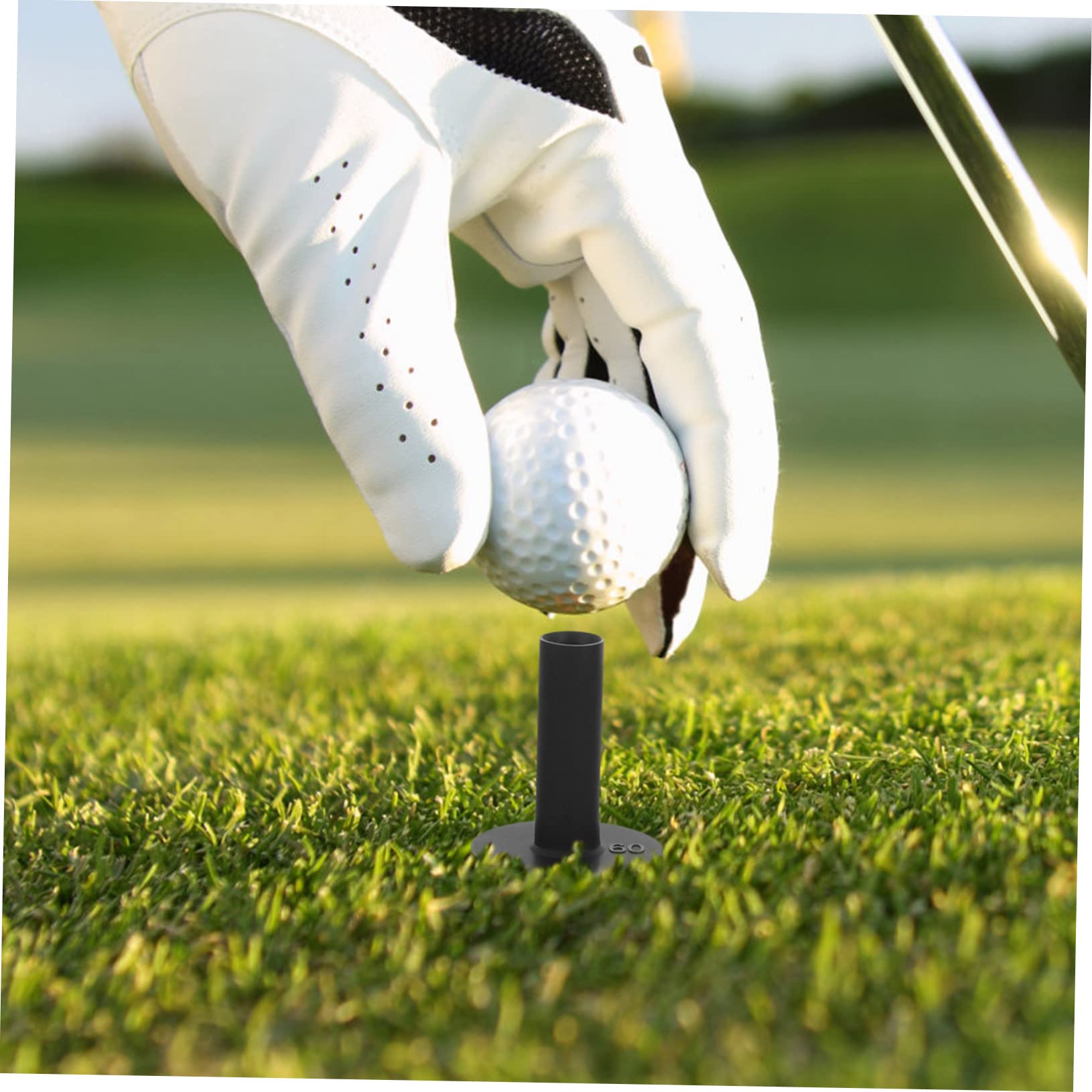 POPETPOP Alfileres De Golf Neto tee De Golf Ajustable Golf Golf Bandeja De De Golf Camisetas De Golf Resistentes Al Desgaste De Sílice Black