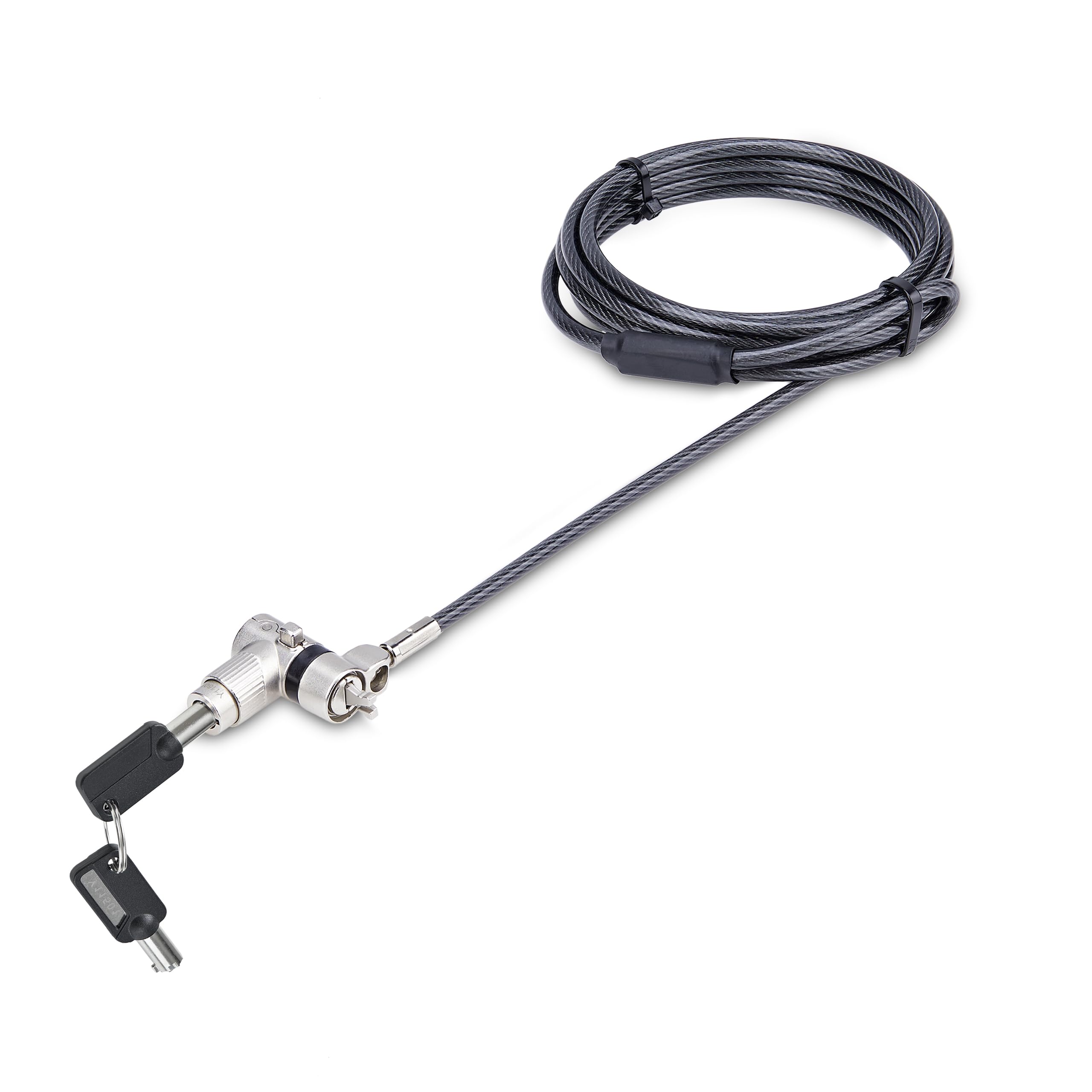 Cavo di sicurezza per notebook da 2m compatibile con Noble Wedge®, Blocco con serratura a chiave per notebook Dell XPS/Latitude/2-in-1, resistente ai tagli, Cavo antifurto in acciaio per laptop