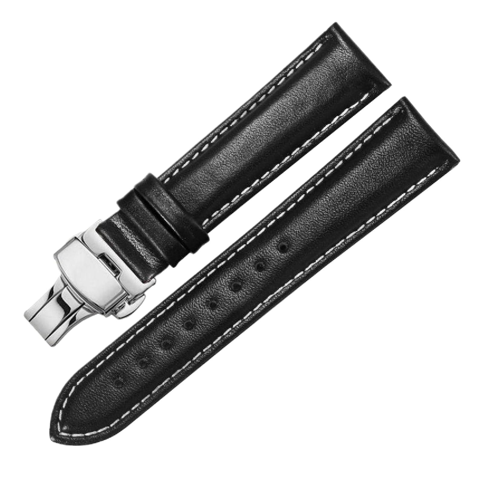 NTOLFCS Quick Release Watch Strap 12mm-22mm Watchband With Silver Buckle