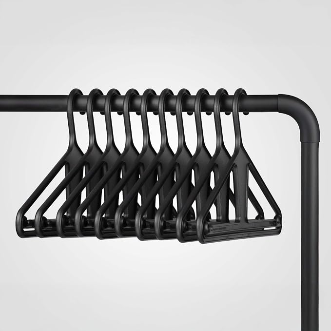 Kangaroo™ 100% Recycled High-Strength Clothing Hanger, Pants, Shirt, Suit, Coat - Patented, Heavy Duty, Non-Slip, Hangeroo - Includes Hacks, Tips, Tricks Booklet – Made in USA (Charcoal 10-Pack)