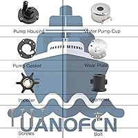 Vista 2 de 763758 Kit de impulsor de bomba de agua para Johnson Evinrude OMC 5.5HP 6HP 7.5HP Modelos fueraborda 778166 391391
