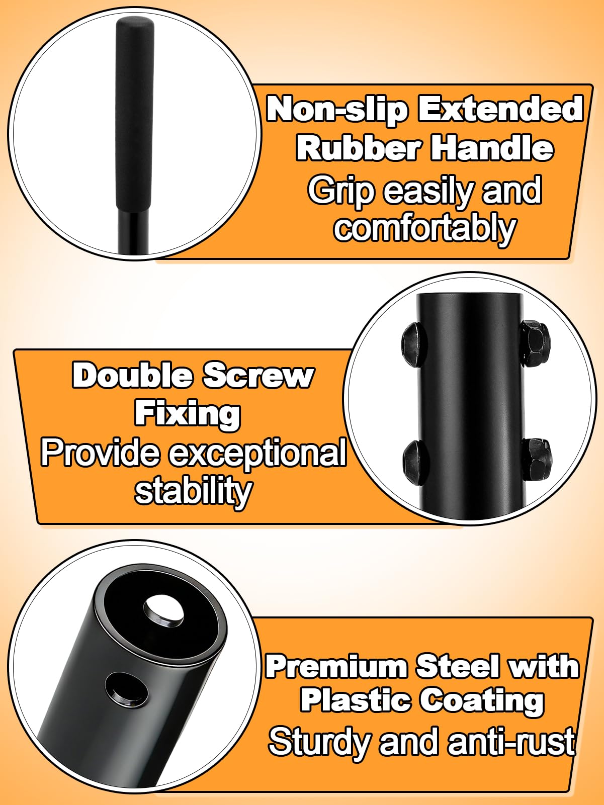 Robuster Stahl-Stampfer, 25,4 x 25,4 cm, Handboden-Tamper für Landschaftsgestaltung für Boden- und Kies-Nivellierung – ergonomisches Tamper-Design, insgesamt 122 cm