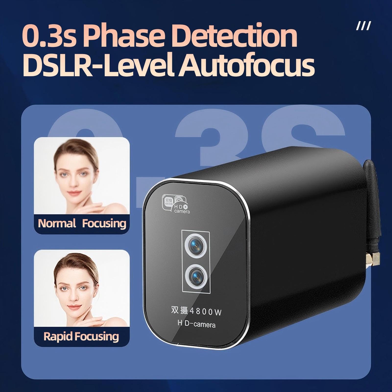 VBESTLIFE Dual 8K Kamera Internetowa, 48MP 20x Zoom Autofocus Professional Camera do Przesyłania Strumieniowego na żywo, z Pilotem, obsługą Statywu