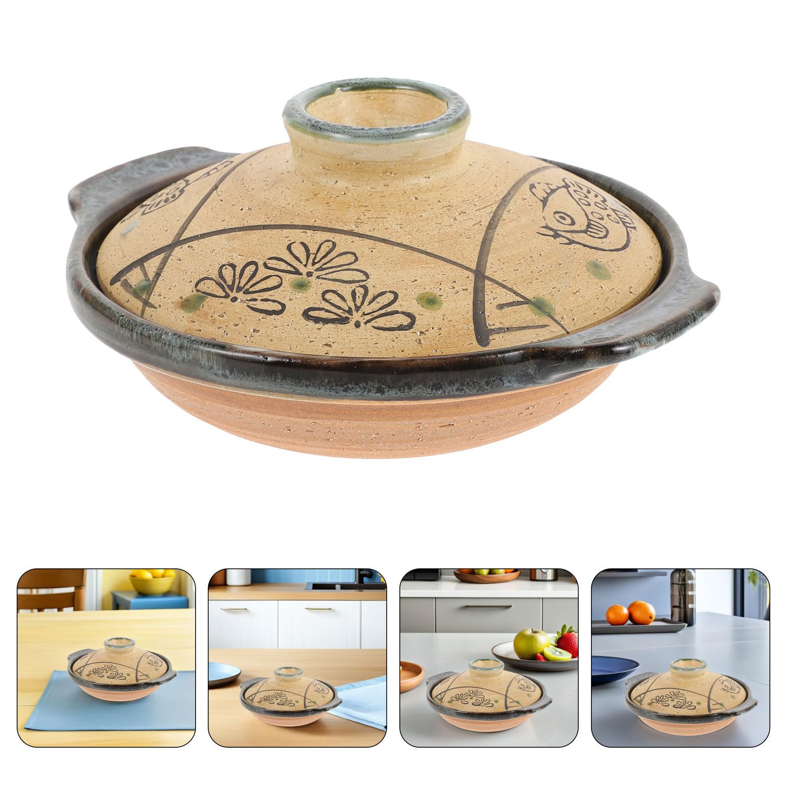 Olla de Barro Tradicional China con Tapa 450ml para Uso Individual