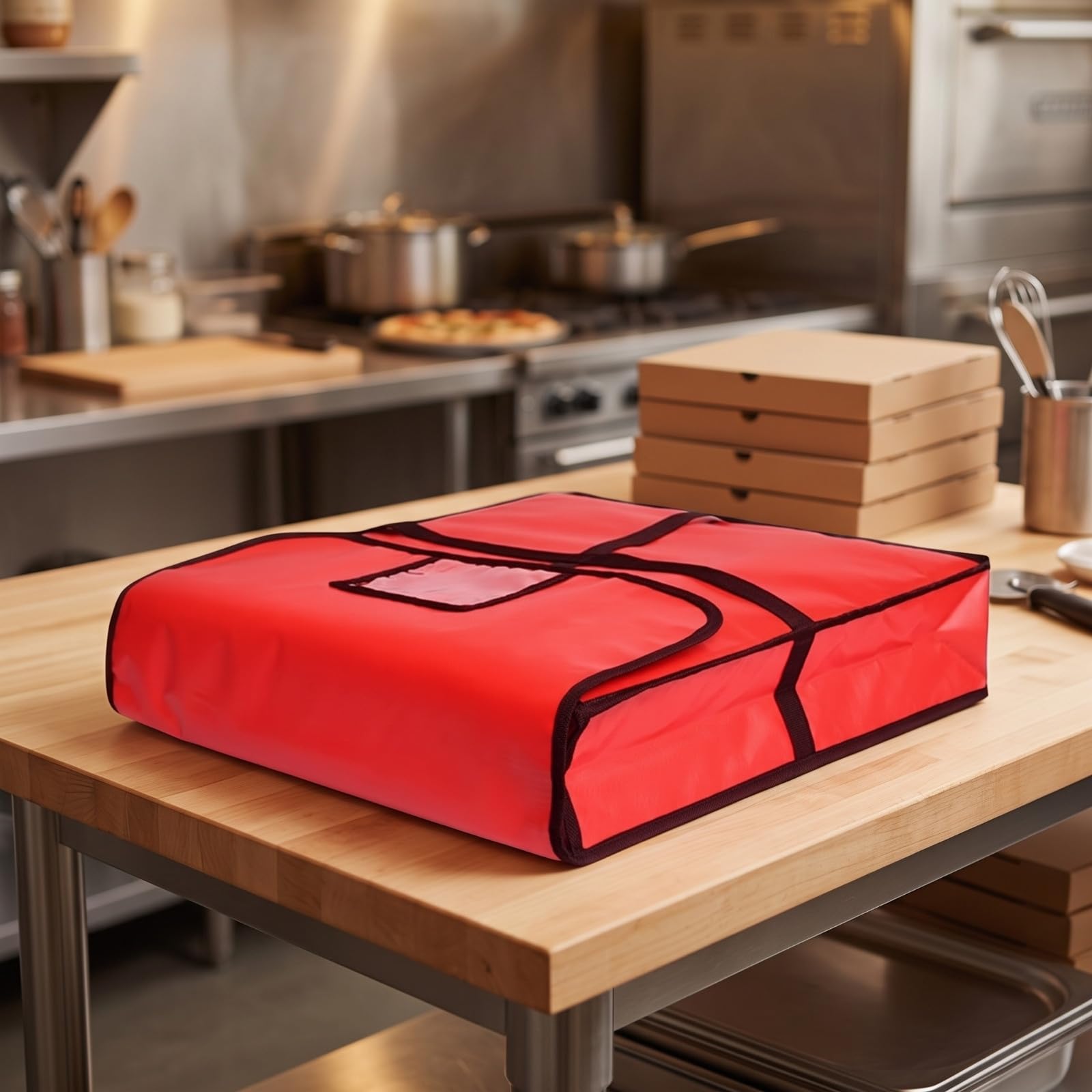Almencla à Pizza Pliable Tissu Imperméable Robuste, Livraison Pizza, Isotherme