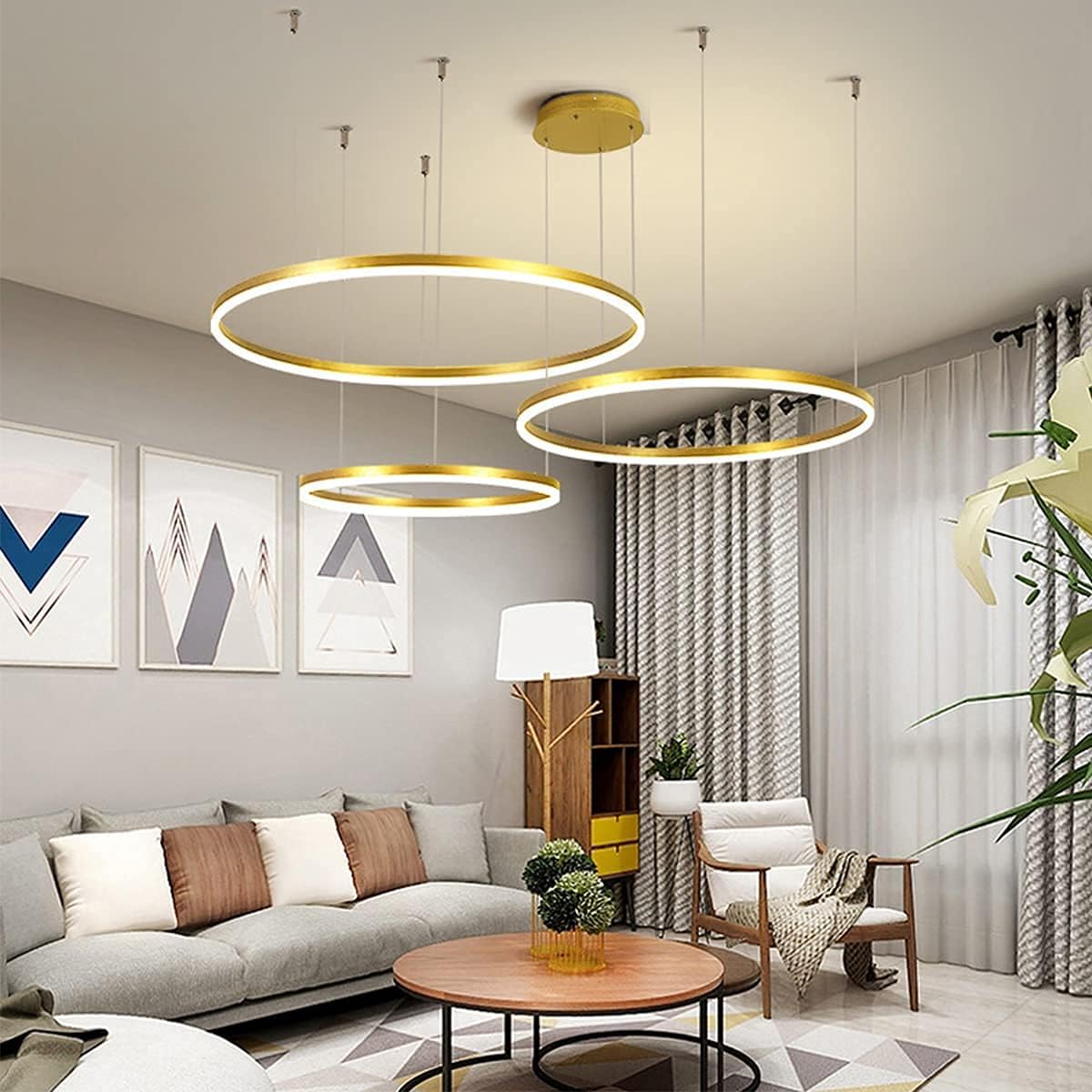 NETTLIFE Plafonnier LED 4 spots noir GU10 orientables à 350°, lampe moderne pour couloir salon
