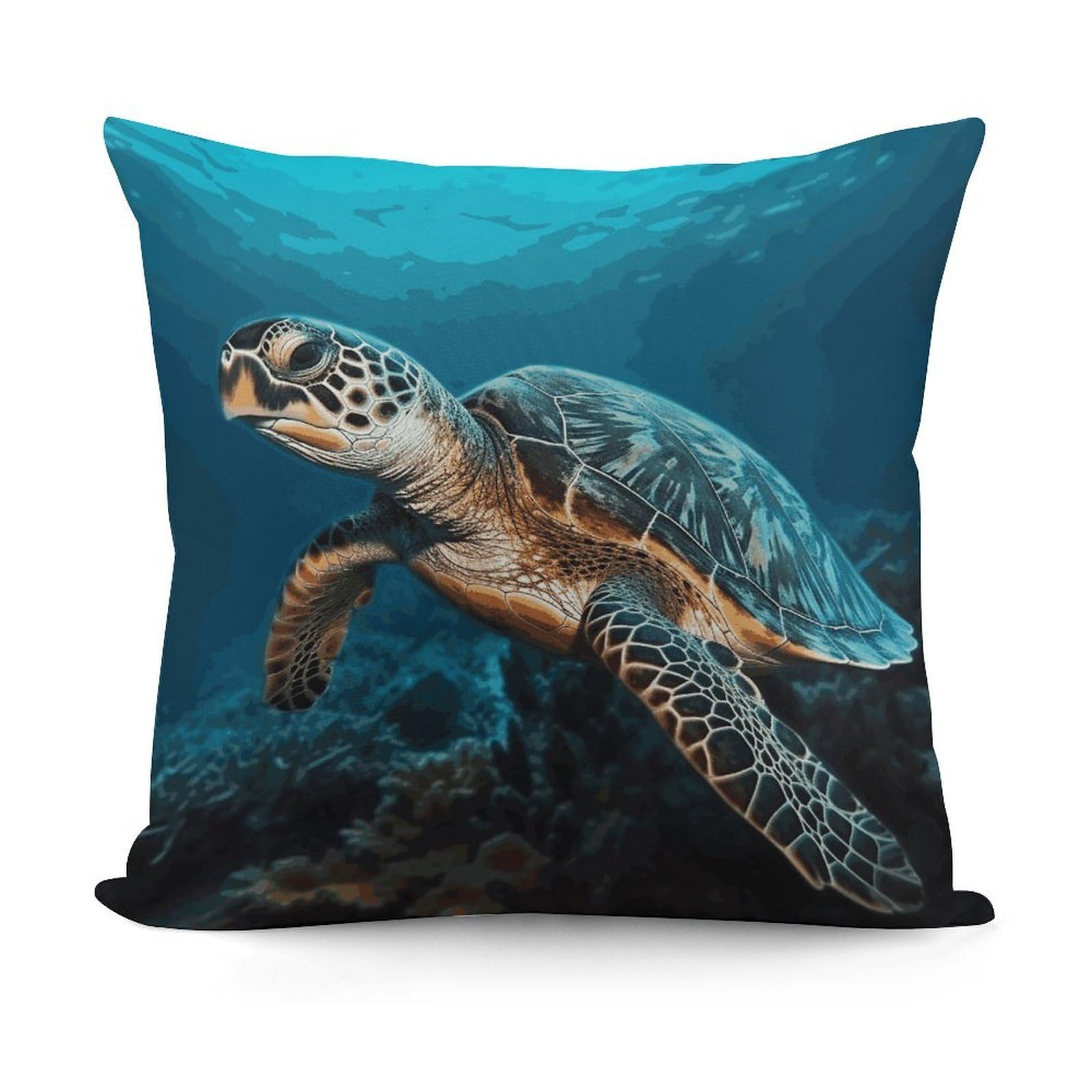 Adfgyerh Style Sea Turtle2 Decorative Pillow Covers, Throw Pillow Covers Soft For All Seasons, Pillowcases For Couch Living Room Sofa Bedroom 18X18 Inch