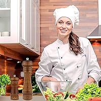 Vista 5 de Molinillo de pimienta – Molinillo de pimienta de 5 pulgadas, molinillo de pimienta recargable, juego de molinillo de sal y pimienta de roble