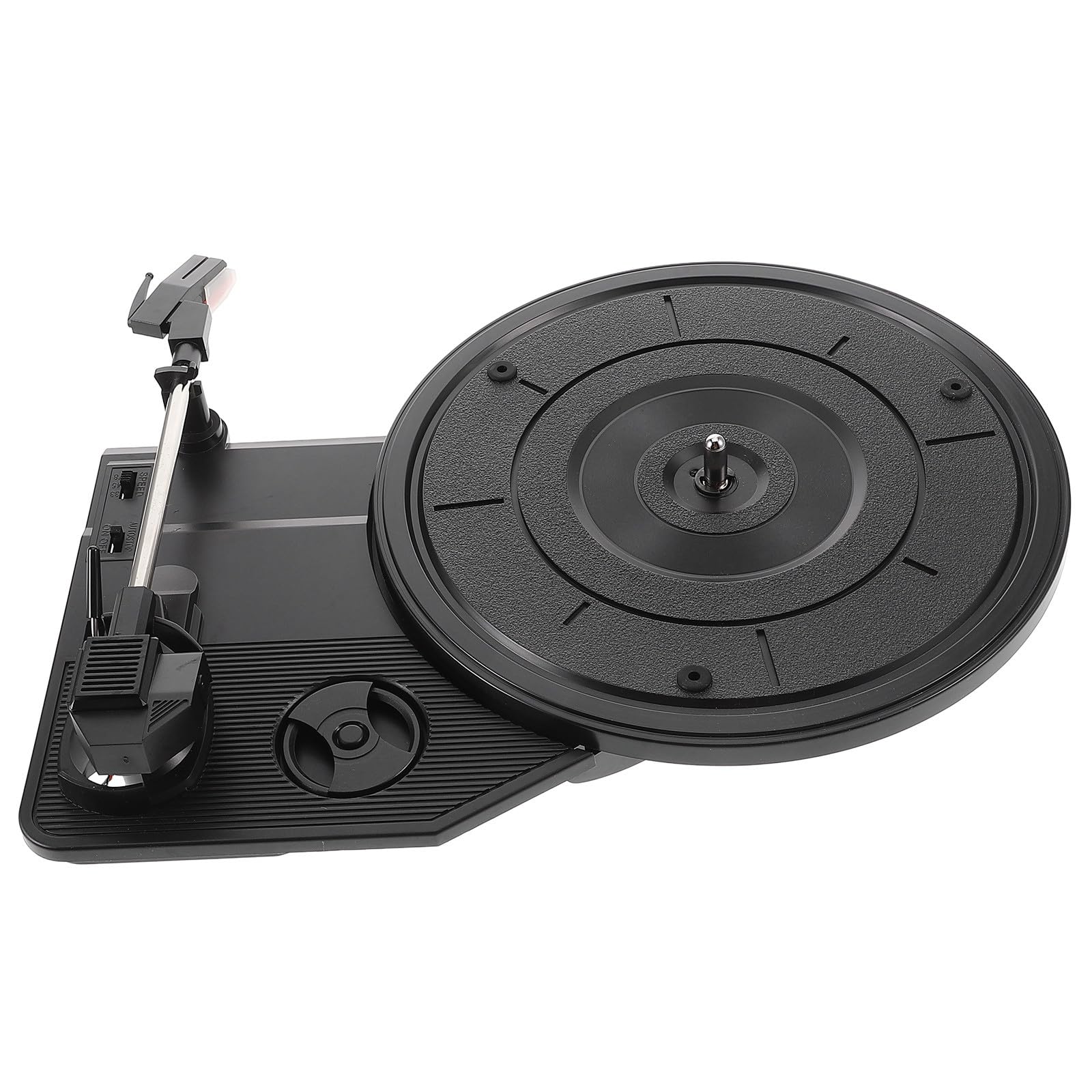 Giradischi Retrò in Vinile con Altoparlanti Integrati, Movimento Giradischi da 200 Mm Silenzioso e Puntina Sostituibile, Accessorio per Collezionisti e Appassionati di Musica