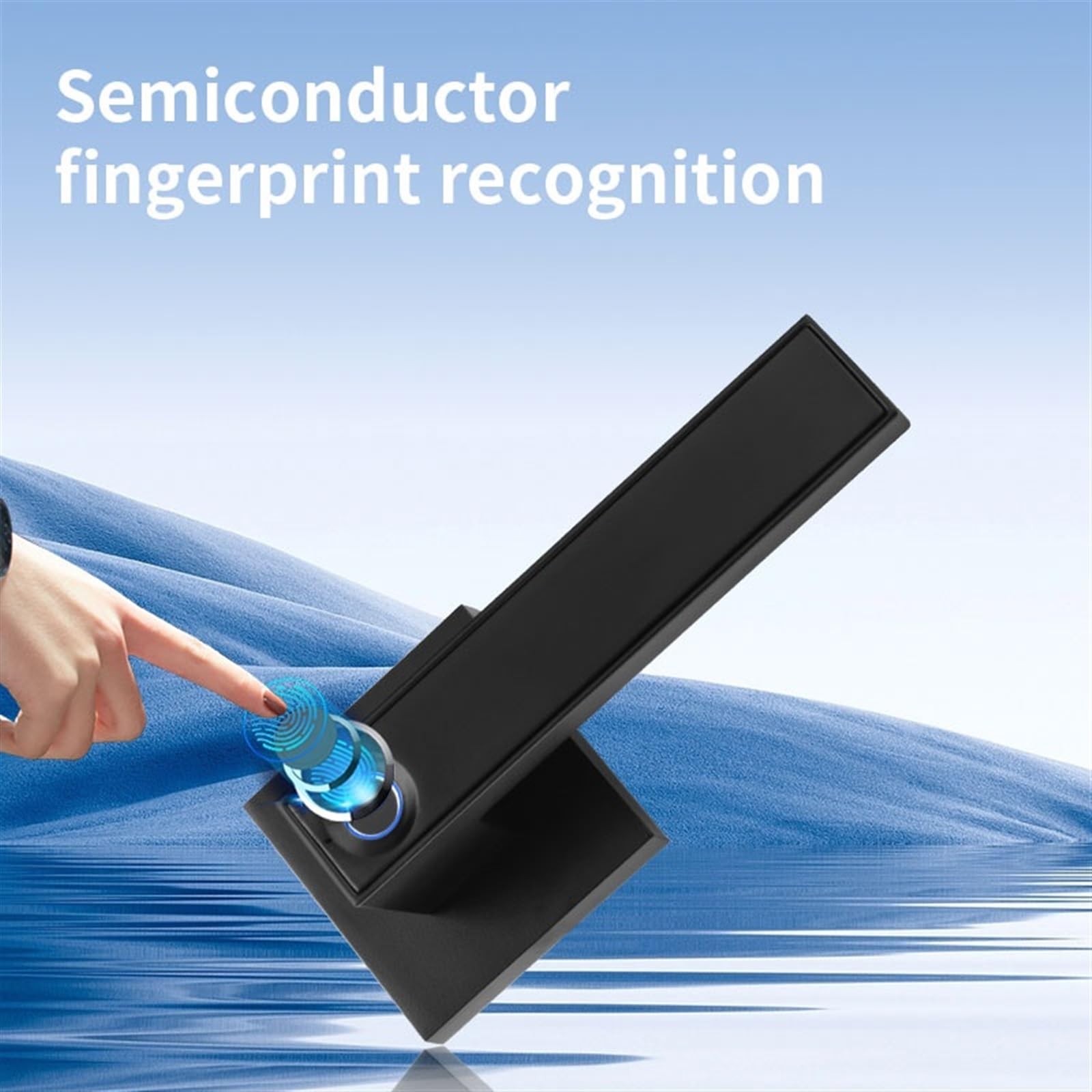 Inteligentny zamek, Zamek do drzwi bezkluczykowych, inteligentna klamka Bluetooth krótkiego zasięgu, inteligentny zamek z czytnikiem linii papilarnych(Nero)