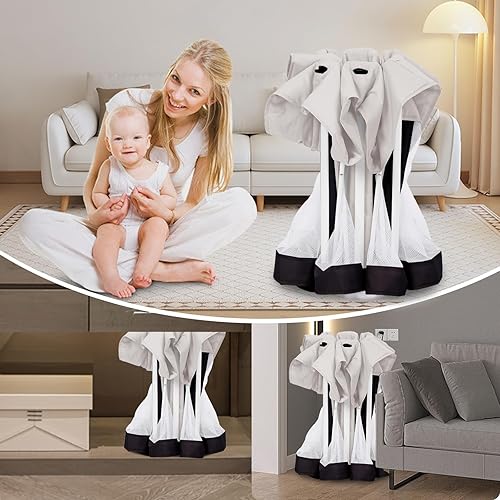 Miniatura 6 de TOREVSIOR Corralito plegable para bebés con alfombra, corralito plegable de 50 x 50 pulgadas para bebés y niños pequeños, corral de juego de