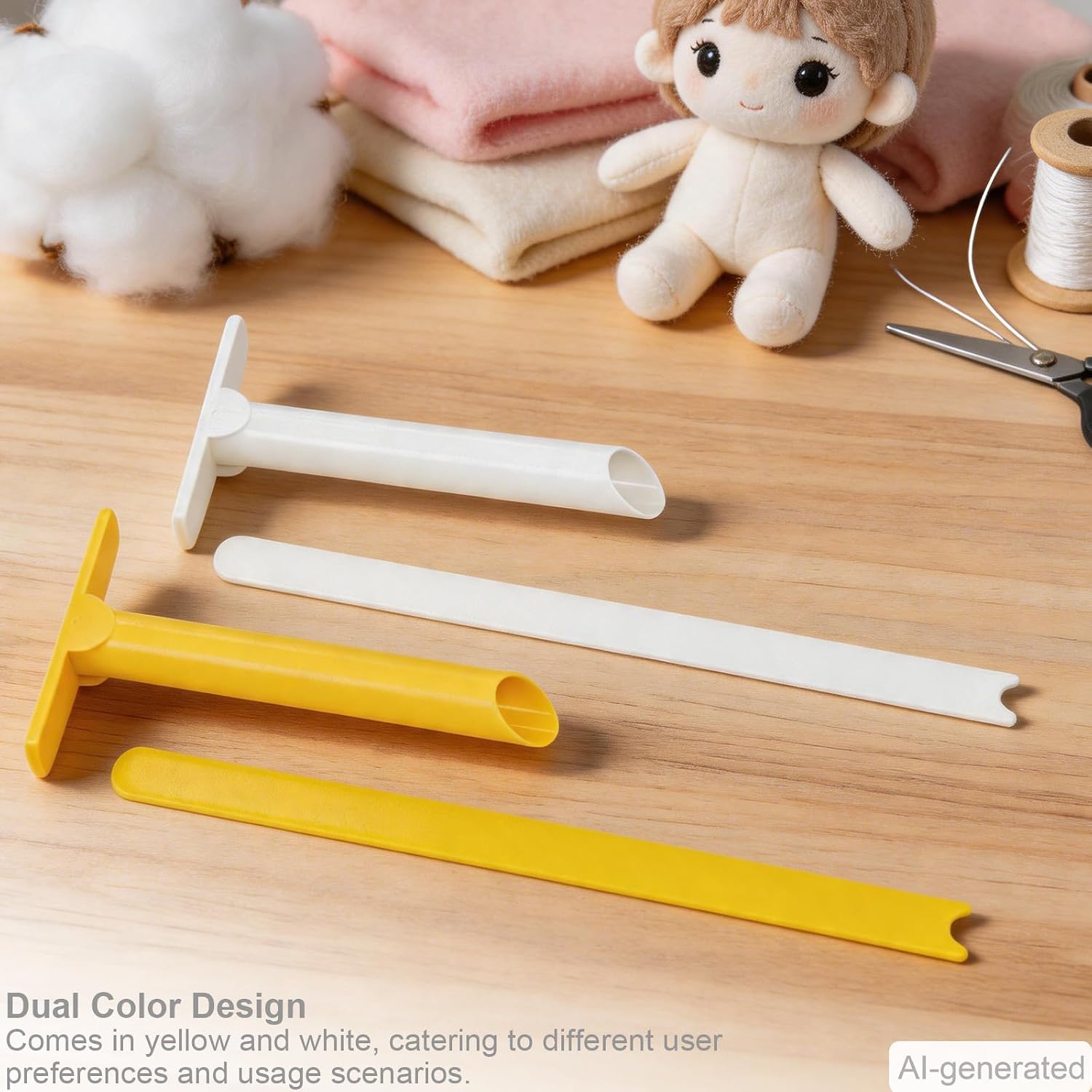 Cotton Stuffing Tool and Plush Doll Filling Tool, 2 Pieces, for Crochet, Quilting, Soft Doll, and Knitting Projects