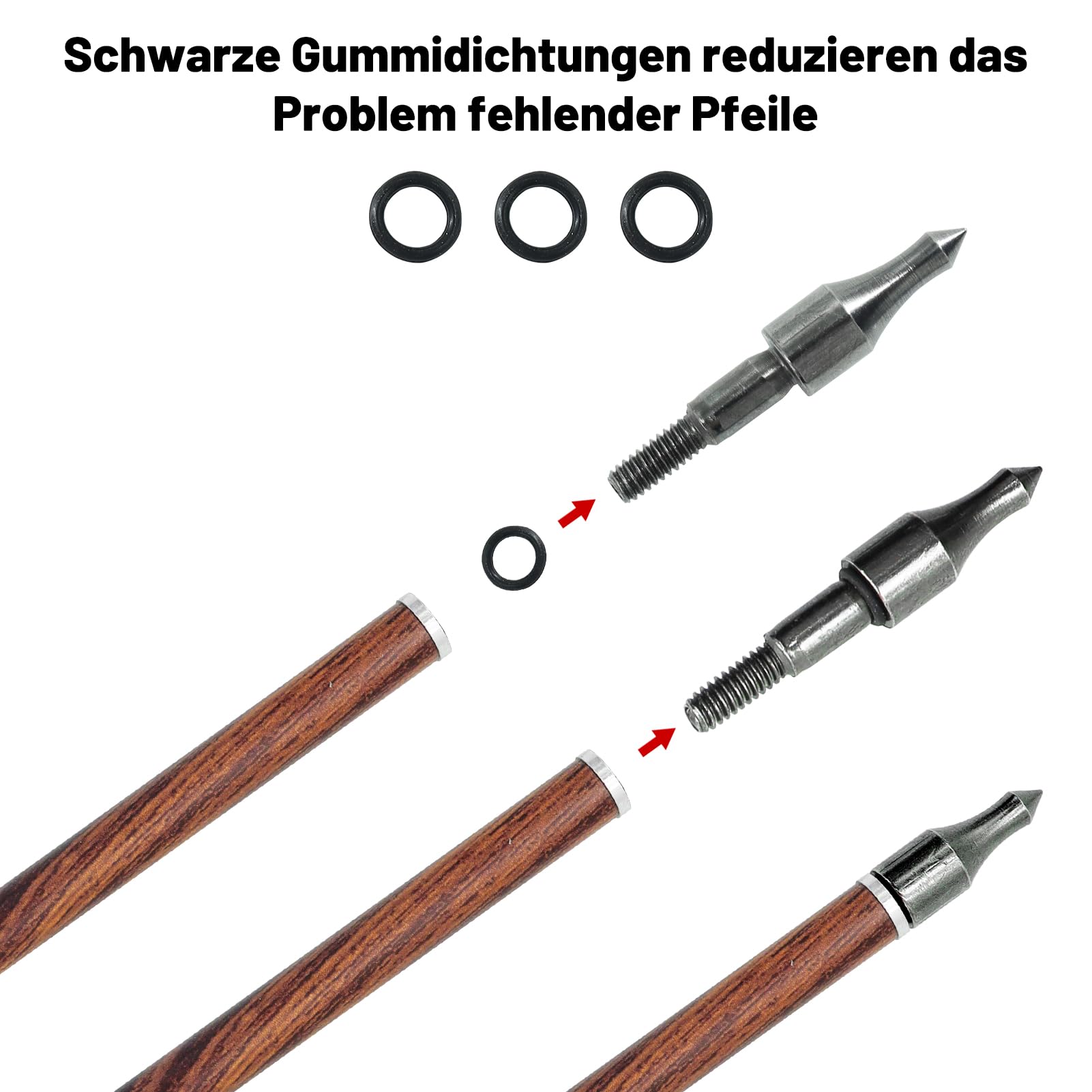 12 Stück Bogenschießen Carbon Pfeile 28-31 Zoll Spine 500 Mit Naturfedern Holzmaserung Pfeile Für Jagd Recurvebogen Compoundbogen