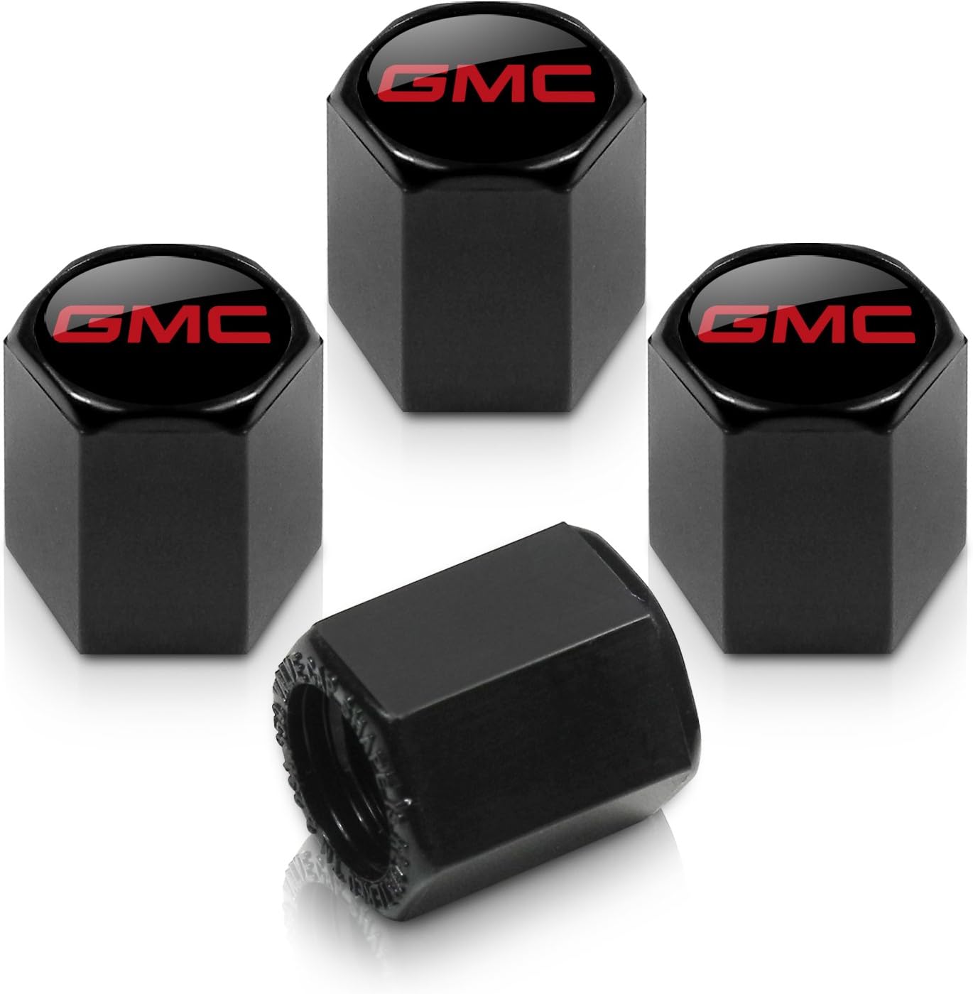 GMC Red Logo Black Tire Stem Valve Caps, Valve Stems & Caps Amazon Canada