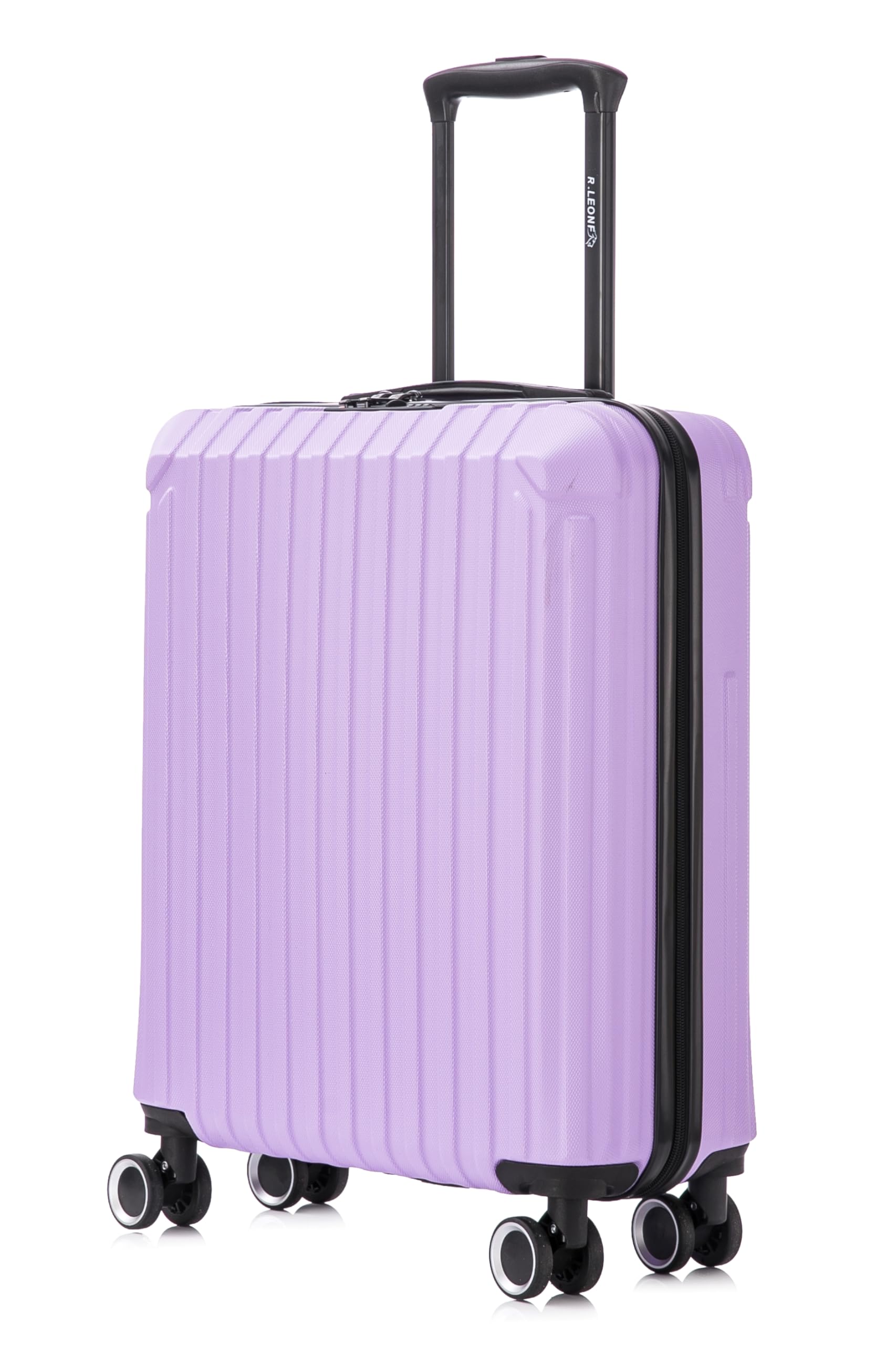 R.Leone Maleta Cabina 55x40x20 cm - Maletas de Viaje Cabina Apta para Ryanair - Trolley pequeño Equipaje de Mano, Carcasa Dura, Ultraligera de ABS 4 Ruedas Giratorias