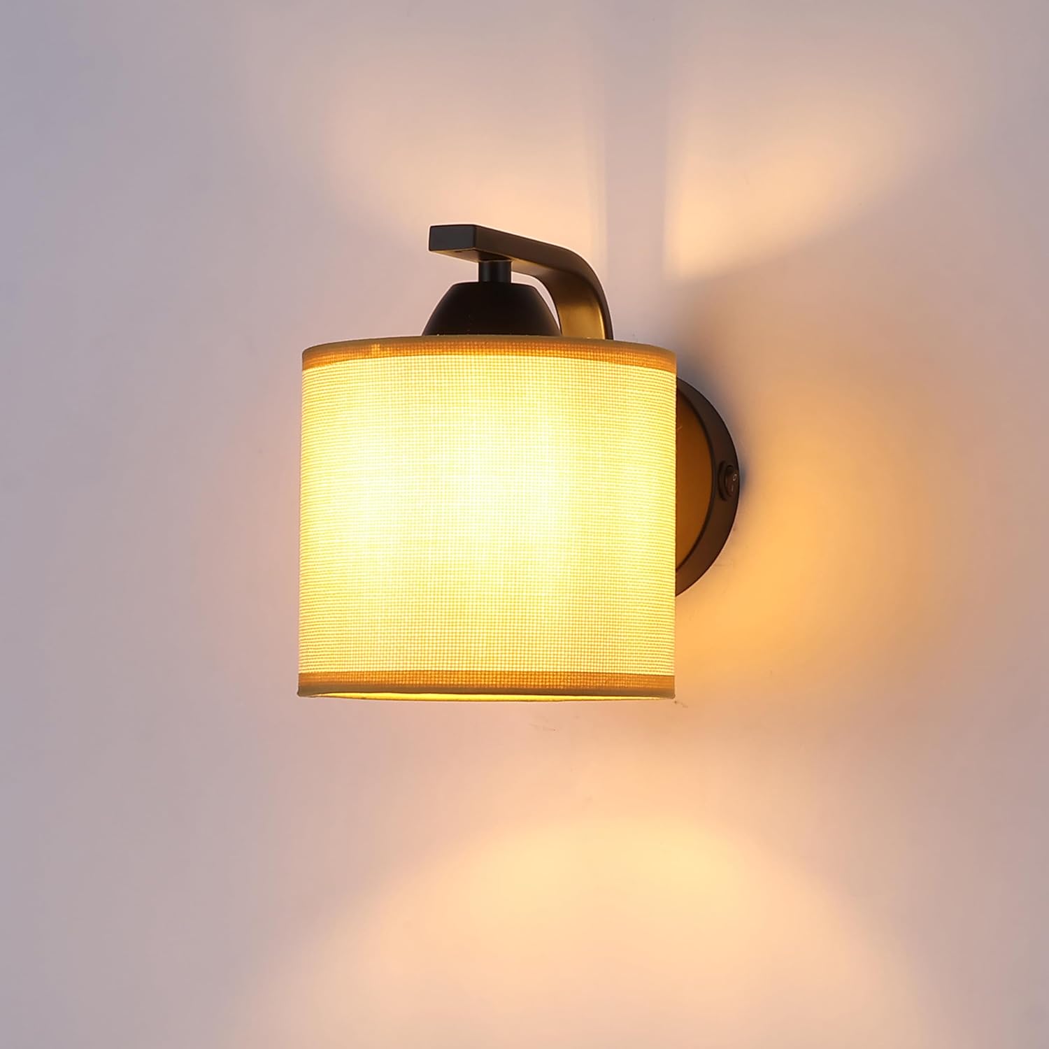 12V RV Fabric Wall Sconce Light Fixture with On/Off Switch (Bulb Included), 12Volts Decorative Interior Light, LED Reading Light for RV, Motorhome, Camper, Boat