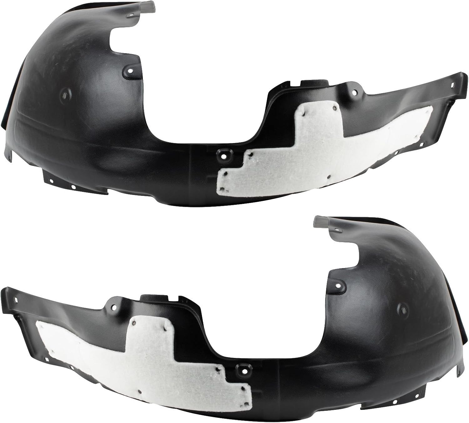 TRQ Front Driver and Passenger Side Inner Fender Liner Set Compatible with 2017-18 Hyundai Elantra Korea Built 1st VIN Digit K