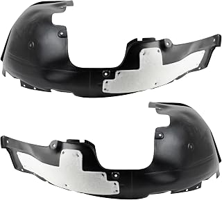 TRQ Front Driver and Passenger Side Inner Fender Liner Set 2 Piece for 2017-18 Hyundai Elantra Korea Built 1st VIN Digit K