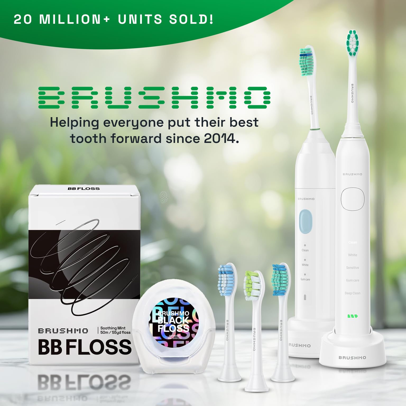 Brushmo Ersatzbürsten Kompatibel mit Philips Sonicare Elektrische Zahnbürste, schwarz, 8er-Pack (Modell BM668bk)