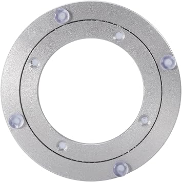 S Turntable Lazy Susan, 4 inch Heavy Duty Aluminium Alloy Turntable Bearing Smooth S Plate for Kaleidoscopes Tabletop Serving Trade Show Displays