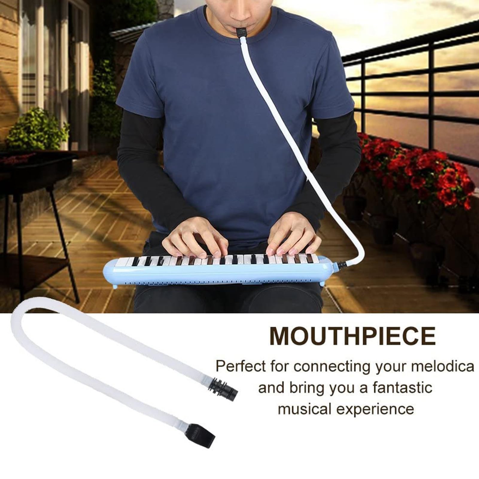 Melodica Tube, Replacement Mouthpiece Tubes, Long Flexible Musical Instrument Part, Reusable Melodica Instruments Parts for Kids, Teens, Youth, Girls, Boys and Women, 22.44 inches