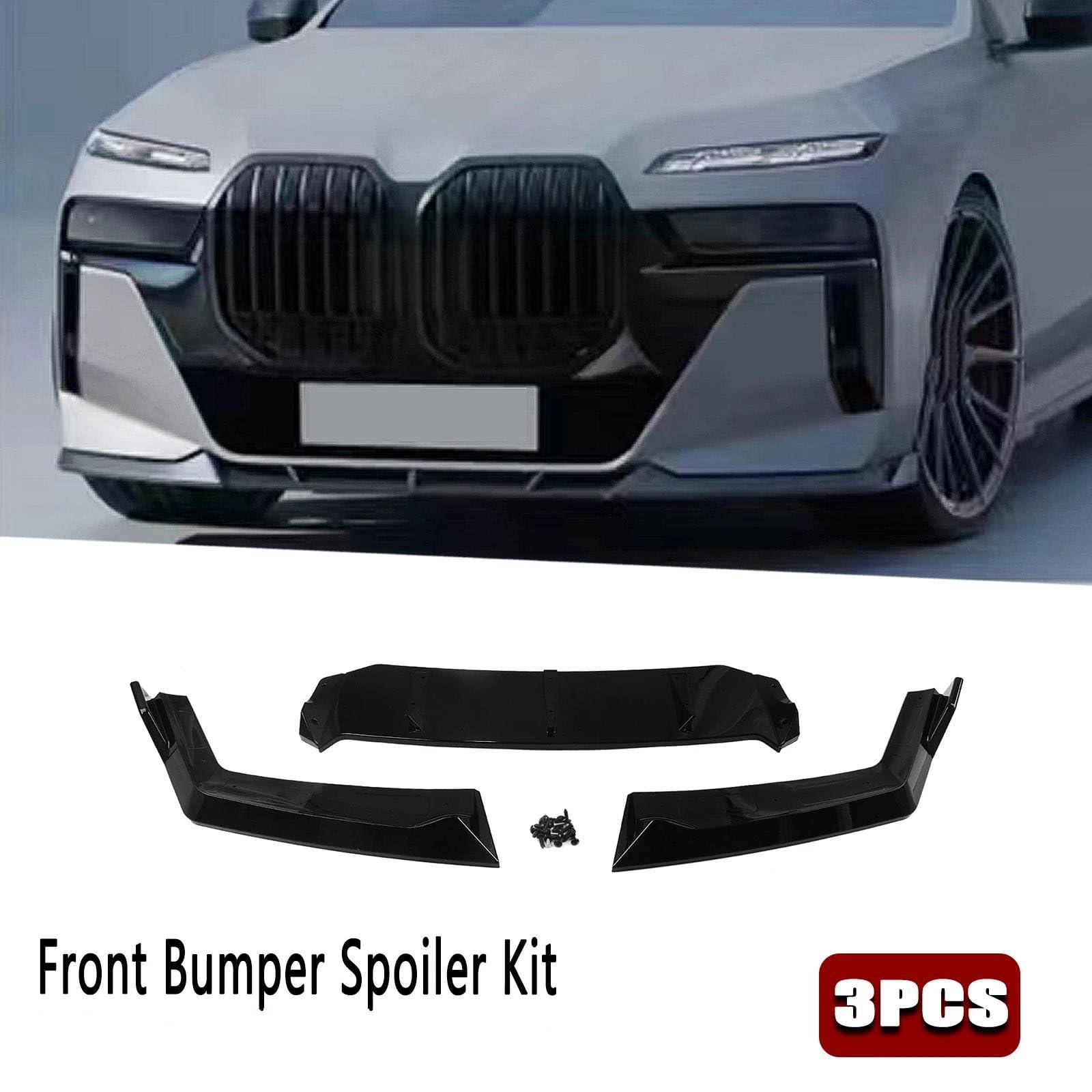 Frontali Labbro Paraurti Spoiler Per BMW Serie 7 G70 2024 2025 Diffusore Inferiore Spoiler Paraurti Anteriore Auto Nero Lucido
