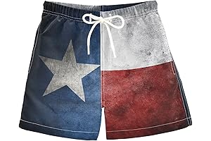 Boys' Board Shorts Flag Patriot Bathing Suit Patriotic Swim Trunks Quick-Dry Child's Swimwear