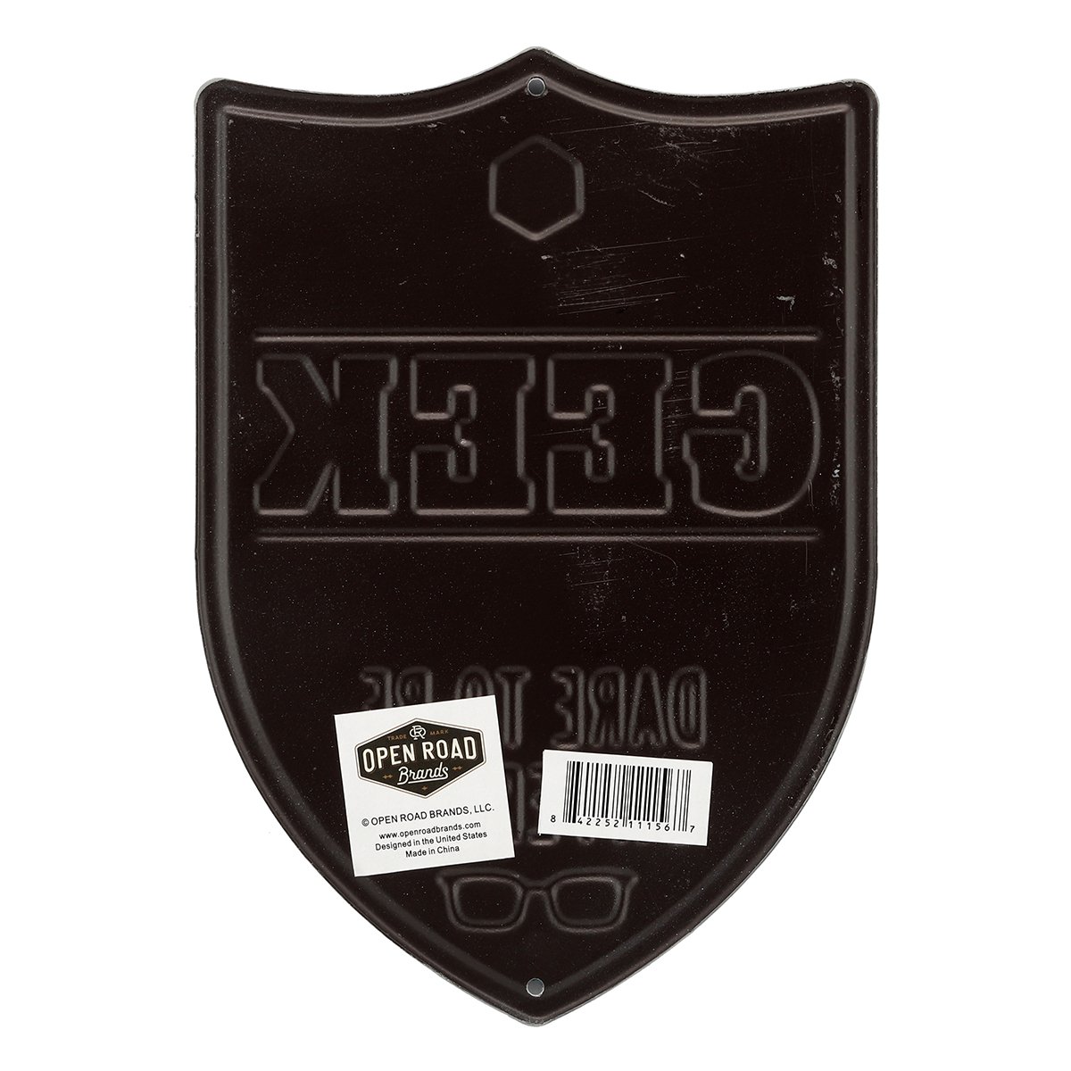 National Geek Society Embossed Metal Sign - Funny Geek Wall Decor - Great Gift Idea