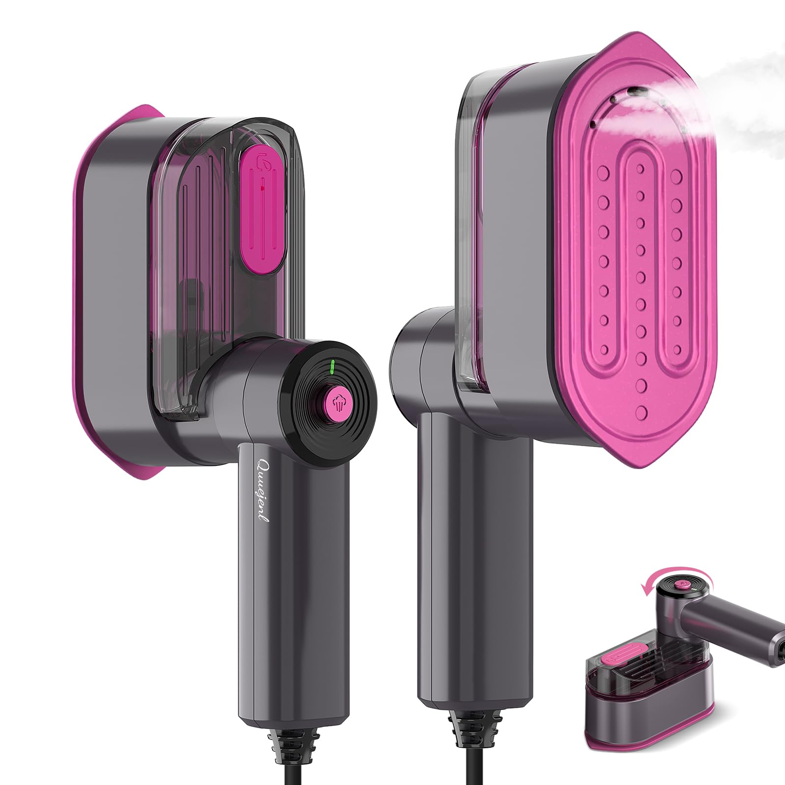 Travel Steamer for Clothes Small Iron - 1000W Portable Steamer & Mini Iron,10s Fast Heat, Handheld Mini Steamer with 8FT Cord, Foldable Handle, Travel