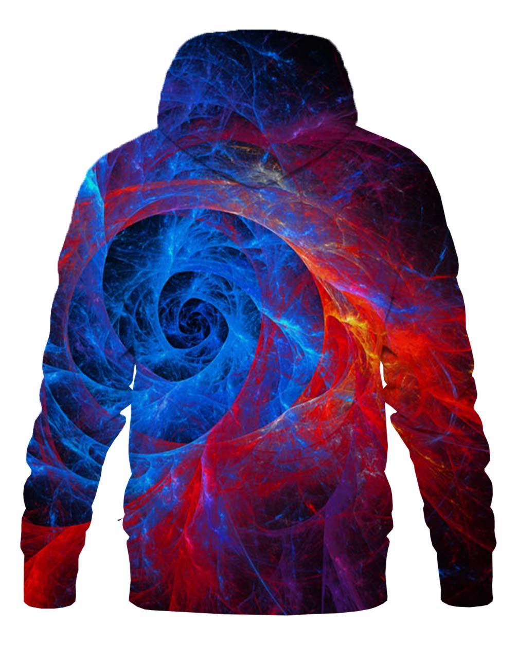 Syaimn Unisex bluzy z kapturem z nadrukiem 3D, na co dzień, trening, bluza z kapturem, czerwono - niebieski, S