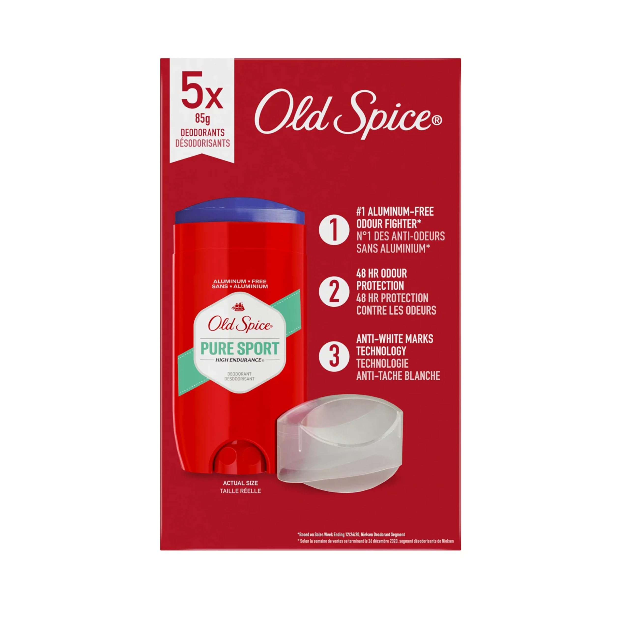Old Spice Pure Sport Deodorant - Long-Lasting Odor Protection