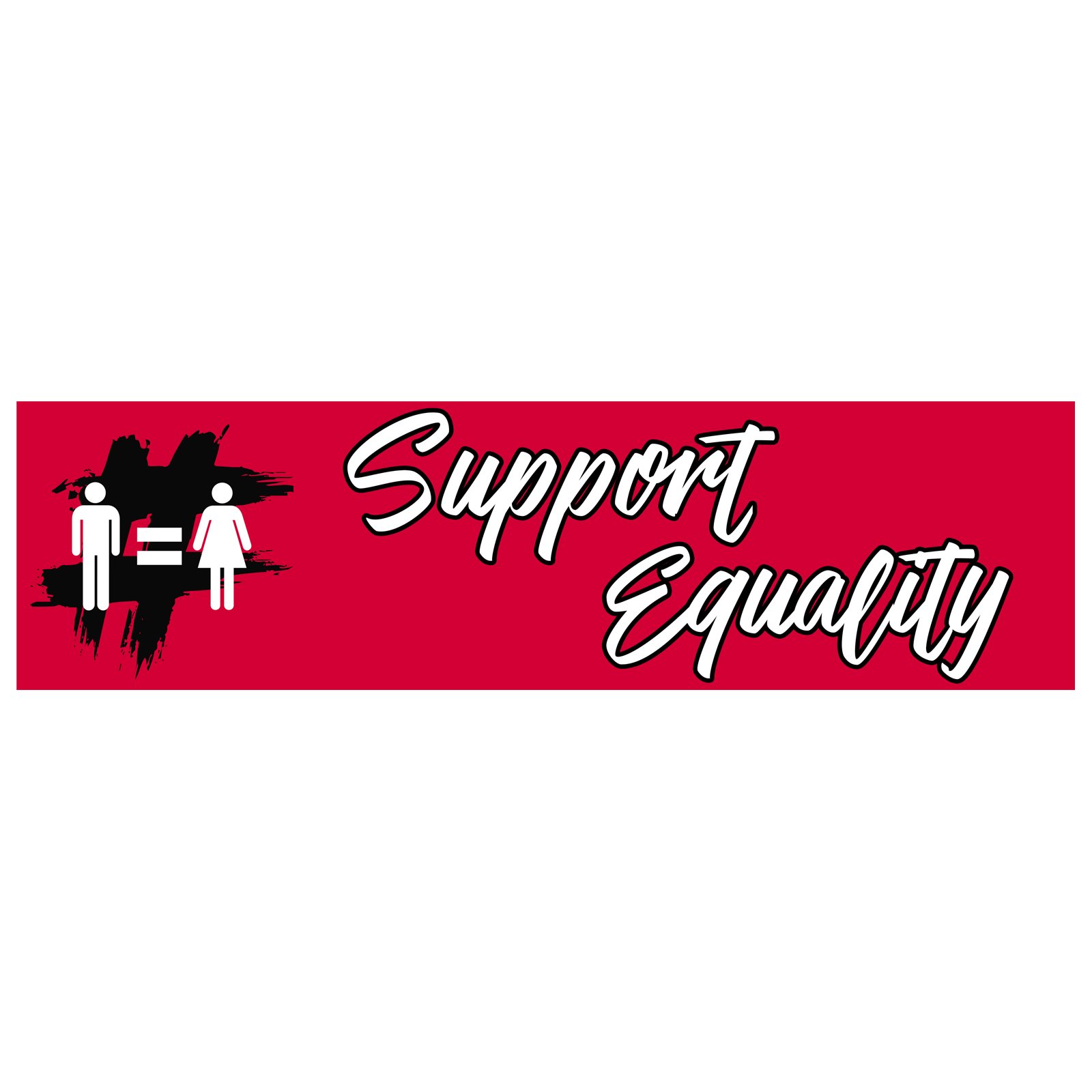 EvolveFISH Support Equality Bumper Sticker 11" x 3"