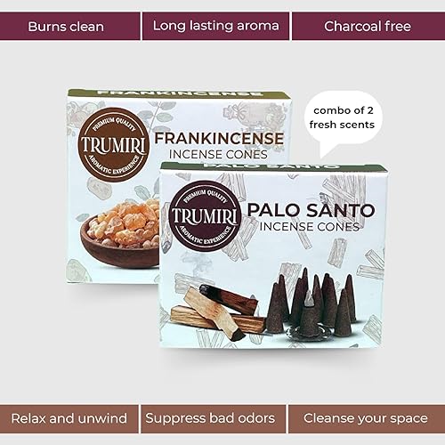 Miniatura 5 de Conos de incienso  Paquete combinado de 20 conos de incienso  10 incienso + 10 Palo Santo  Conos de insencia  Conos de incienso perfumados  Aromas