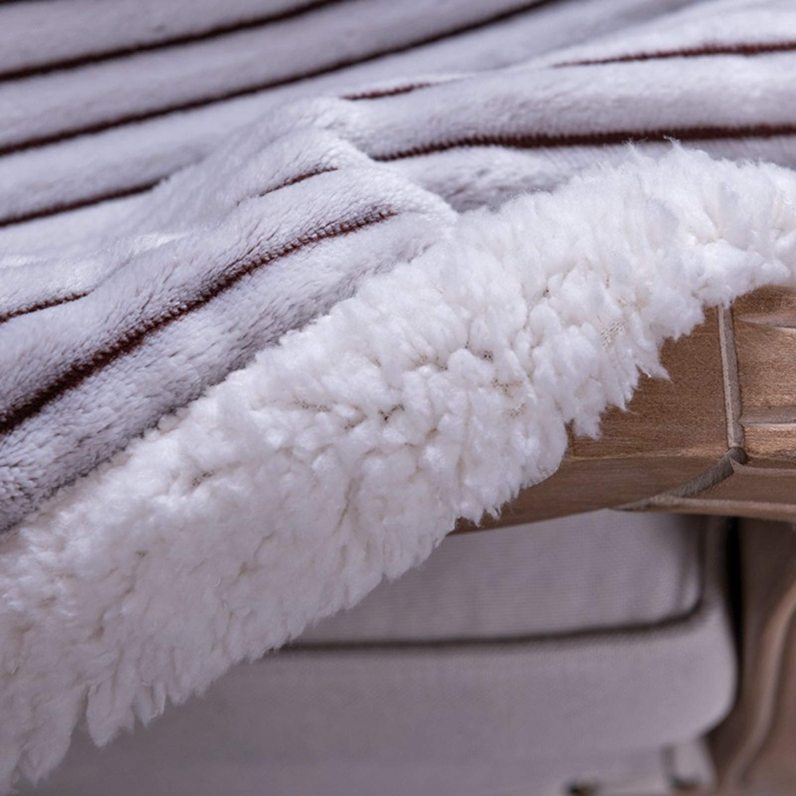 Manta para sofá Sherpa, manta de forro polar súper suave, cálida y esponjosa, reversible, para cama y sofá (150 x 120 cm) 001-150 x 120 cm