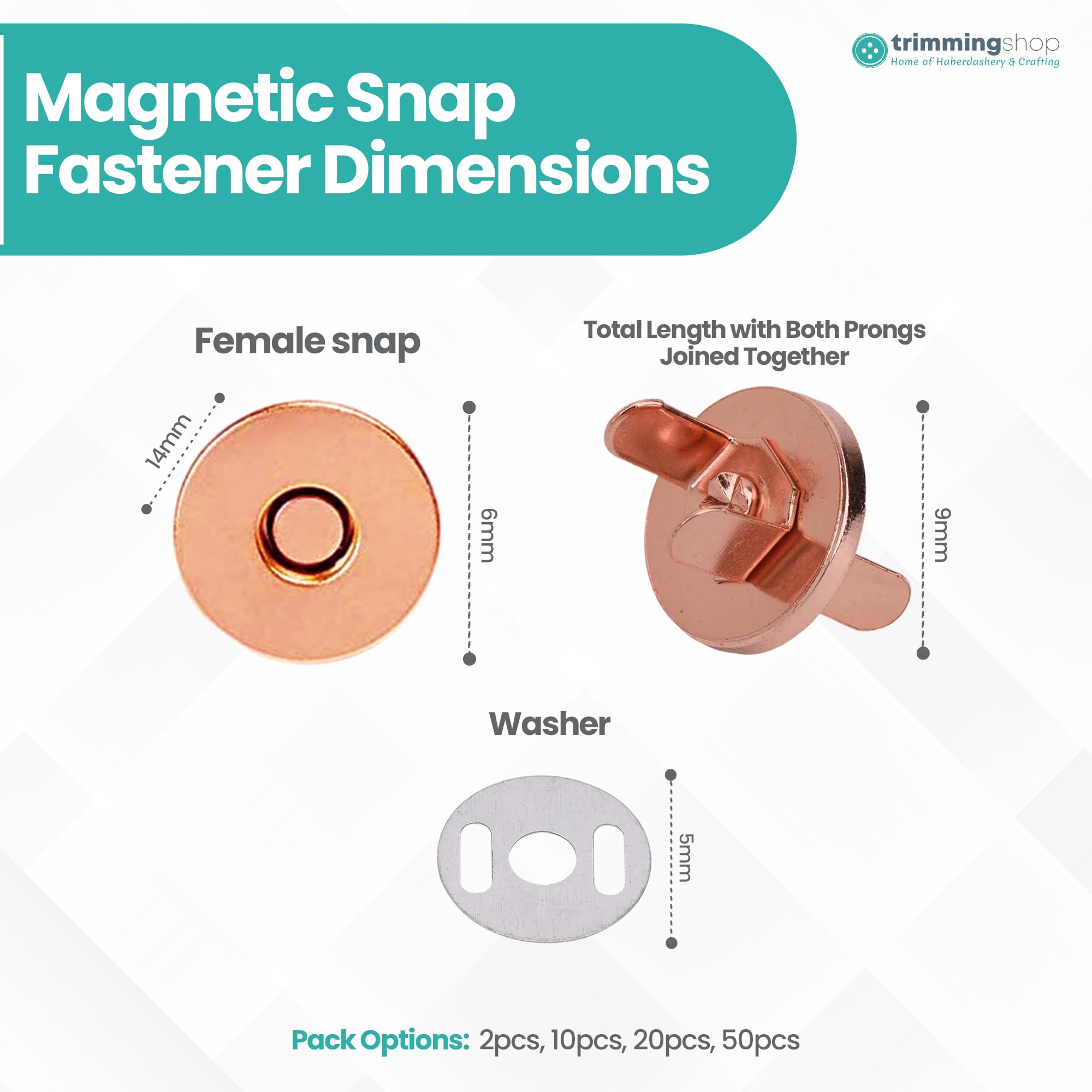 Trimming Shop Magnétique Fermeture à Pression Pour Sacs à Main Sacs Et