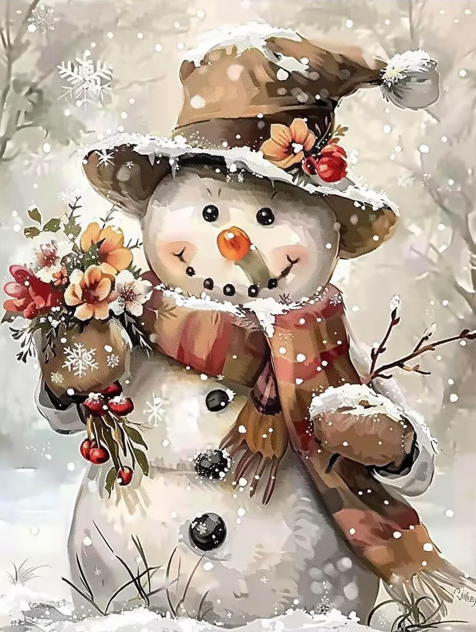 Vintage Snowman Puzzles 300 Piece Jigsaw Puzzle for Adults
