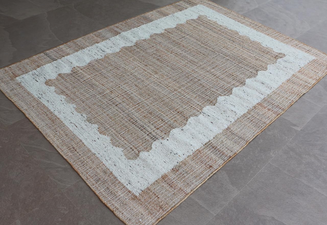 Alston Handmade Natural Fiber Traditional Area Rug – Soft Texture, Durable Weave, Decorative Rug for Living Room & Bedroom