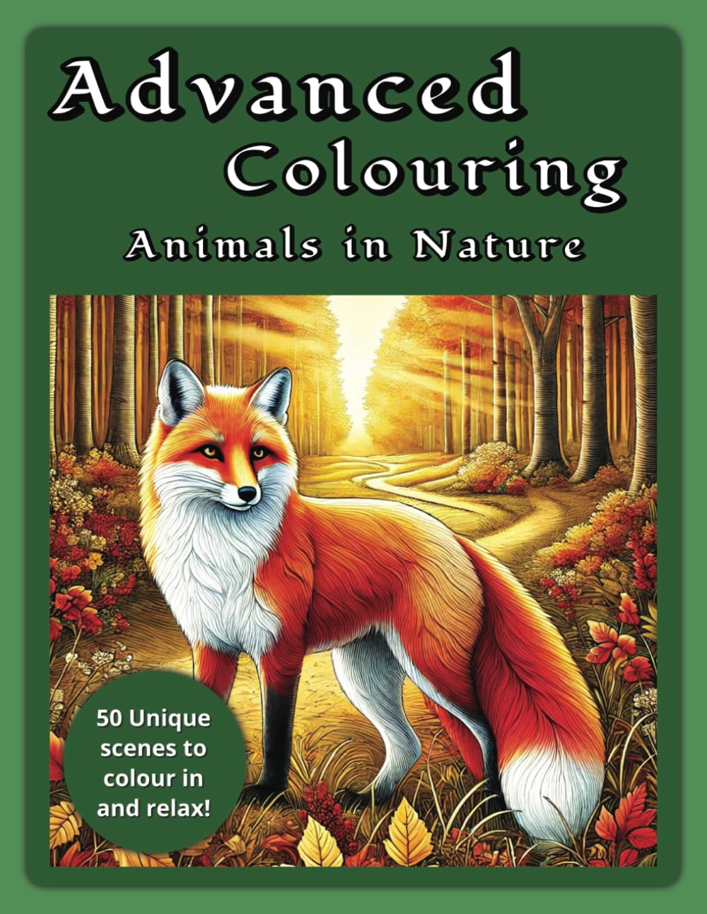 Advanced Colouring: Animal landscape pattern colouring book for adults and teens, [8.5 x 11] Large size, Great gift for relaxation and stress relief.