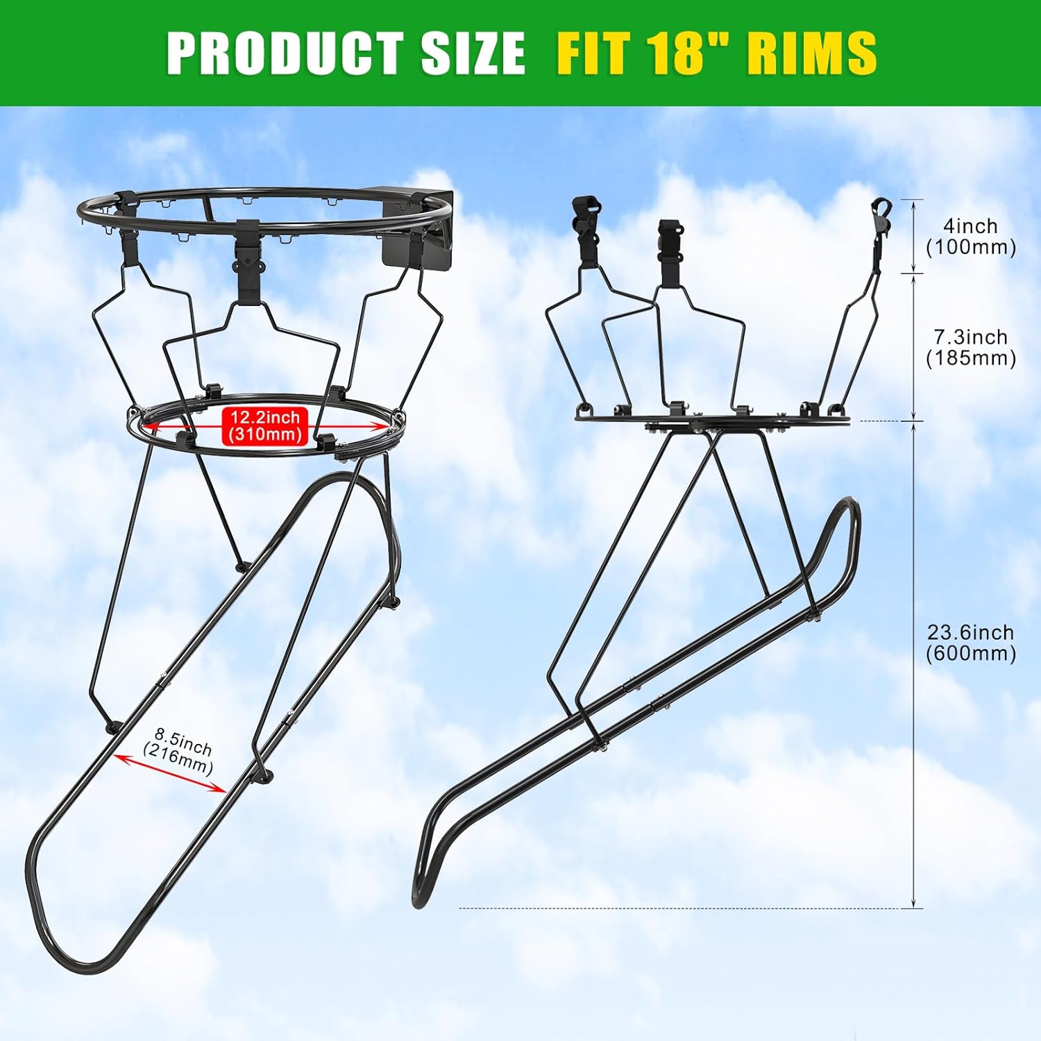 KingDolly 360° Swivel Track Basketball Return Attachment, Basketball Rebounder with 3 Anti-Slip Buckles, Ball Return for Basketball Hoop for Solo Practice, Shooting Training Indoor/Outdoor