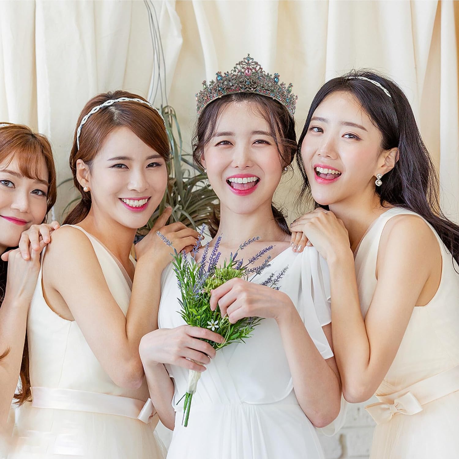 SUPVOX Bridal Crown Rhinestone Queen Crown Alloy Crystal Tiara Headpiece for Wedding Prom Party Decorative Hair Accessories for Brides and Pageant