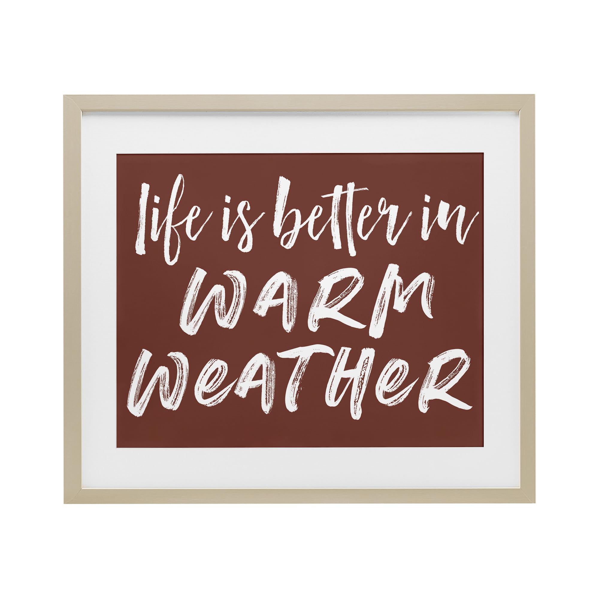 Affiche encadrée Life Is Better In Warm Weather Stupell Industries 33x16 cm