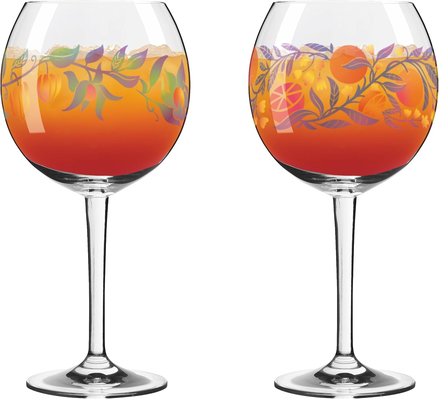 RITZENHOFF Summerbreeze Series 6321002 Cocktail Glass Set of 2 600 ml Fruit Leaves Design Made in Germany