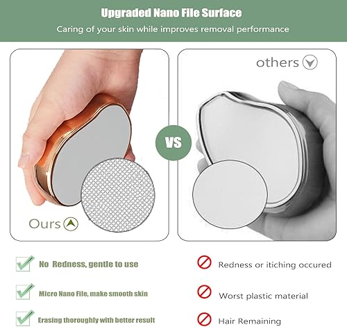 Miniatura 6 de Removedor de pelo de cristal, mágico sin dolor, reutilizable, borrador de pelo para mujeres, piernas, brazos, depiladores de área grande para