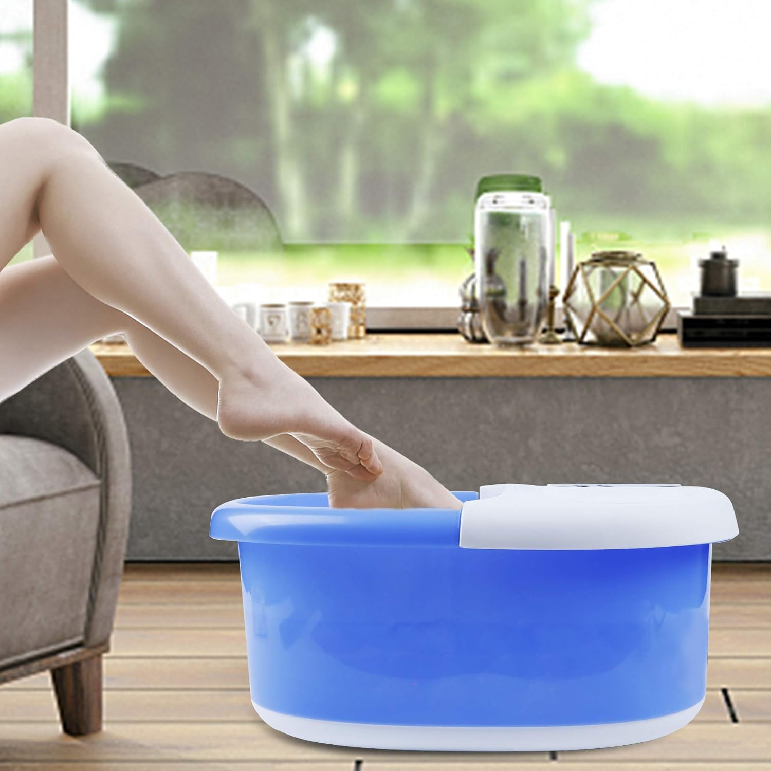 yosager Foot Bath Spa with Digital Temperature Control, Pedicure Massager with Heat Bubbles Tub, Infrared Relieve Stress, Pedicure Spa, Massage Rollers, Household Relaxing Help Sleep