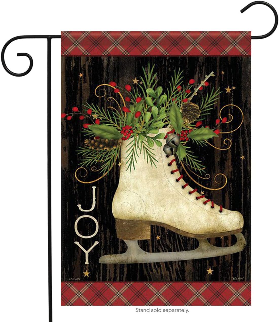Amazon.com : Carson Flag Trends Christmas Skates Garden Flag - 12.5