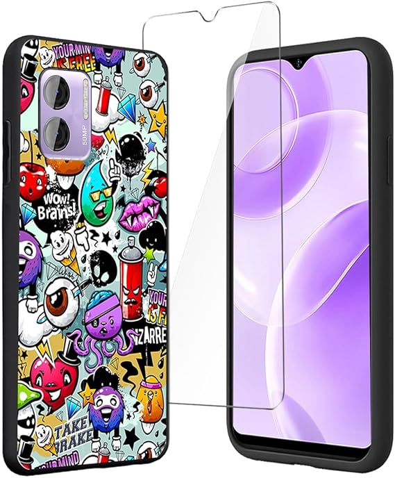 LYZXMY Coque Pour Doogee Blade 10 Pro (6.56") Noir Housse + 2