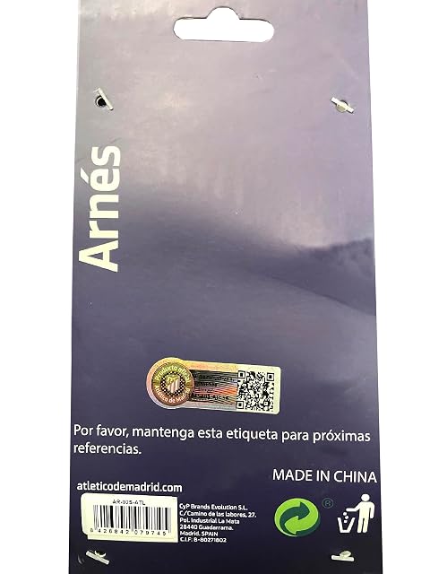 Foto 2 de 8 de CYP BRANDS Atletico de Madrid AR-02S-ATL Arnés Reforzado con Relleno para Perro, Talla S Atlético M