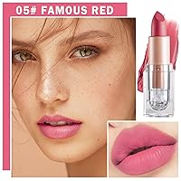 Vista 2 de Lápiz labial mate nude Brillo de labios aterciopelado que no se desvanece, no se transfiere a la copa, no pegajoso, lápiz labial nude mate, tinte