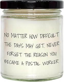 Inspiring Postal Worker 9oz Vanilla Soy Candle for Valentine's, Gifts from Friends, Coworkers, or Family