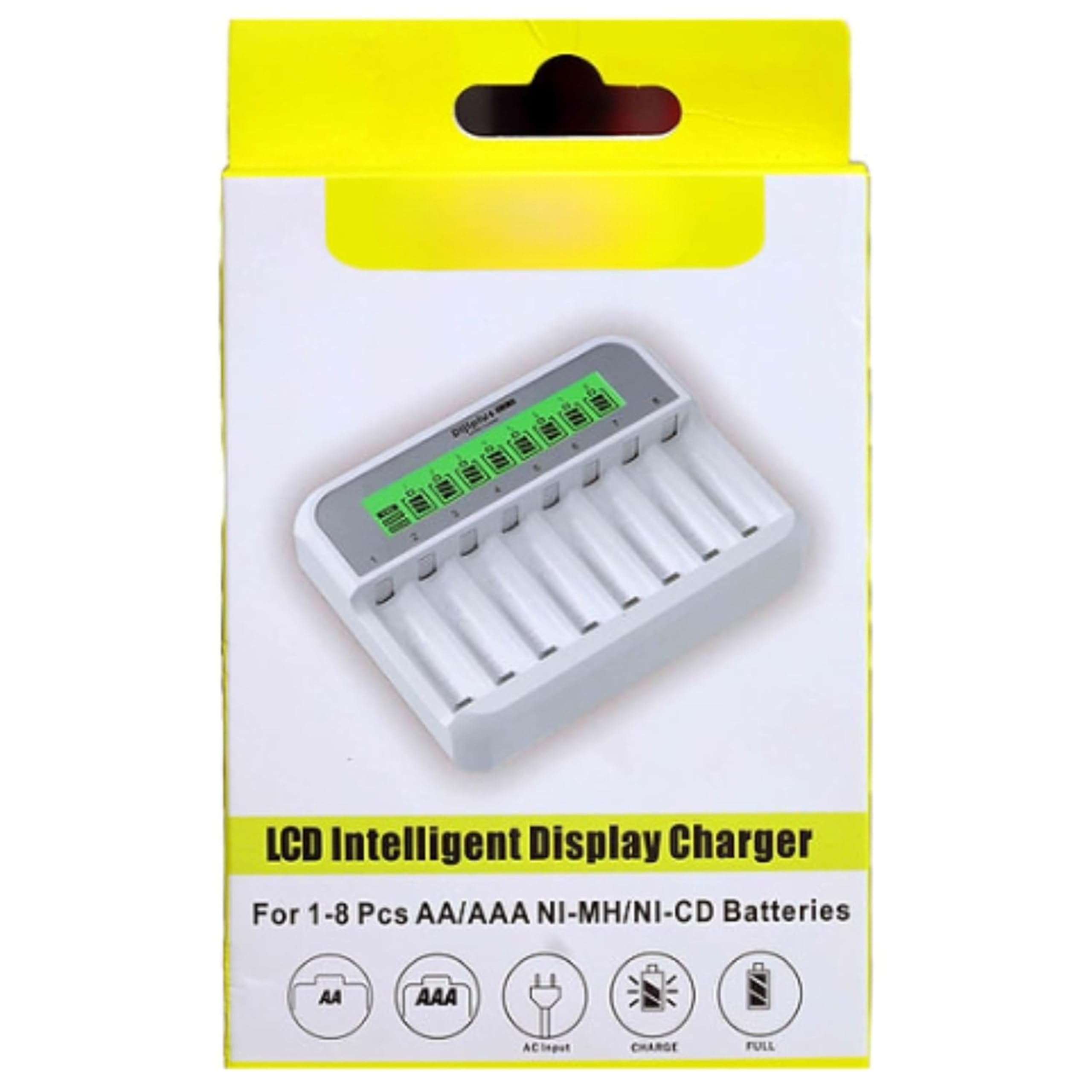 8-Cell Battery Charger | Fast & Safe Charging for AA/AAA Ni-MH & Ni-CD Rechargeable Batteries | Smart LCD Display Multi-Slot Charger-picture-30